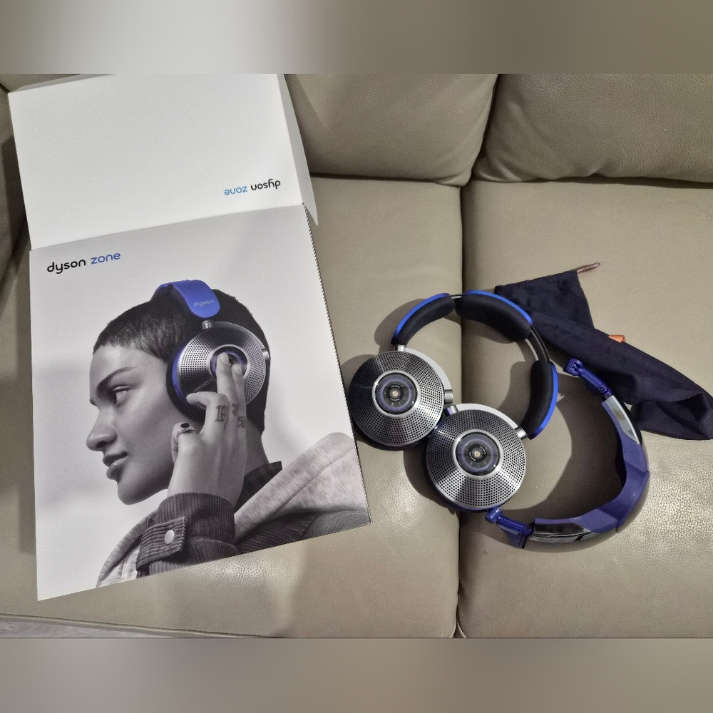 Dyson Zone Blue and Silver Headphones (Missing Case)